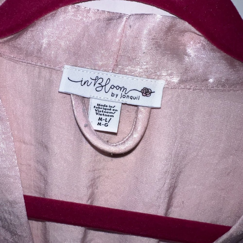 In Bloom Pink Satin Robe Size M/L - Picture 4 of 7
